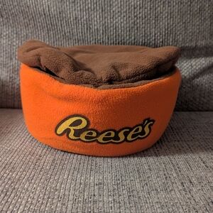 Reese's Orange and Brown Plush Pet Bed